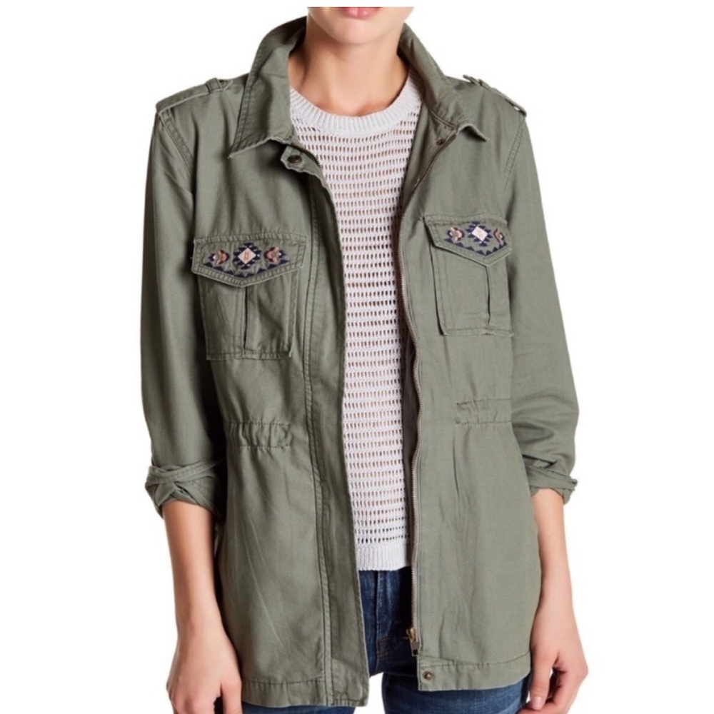 Khaki green Military/Utility Jacket small